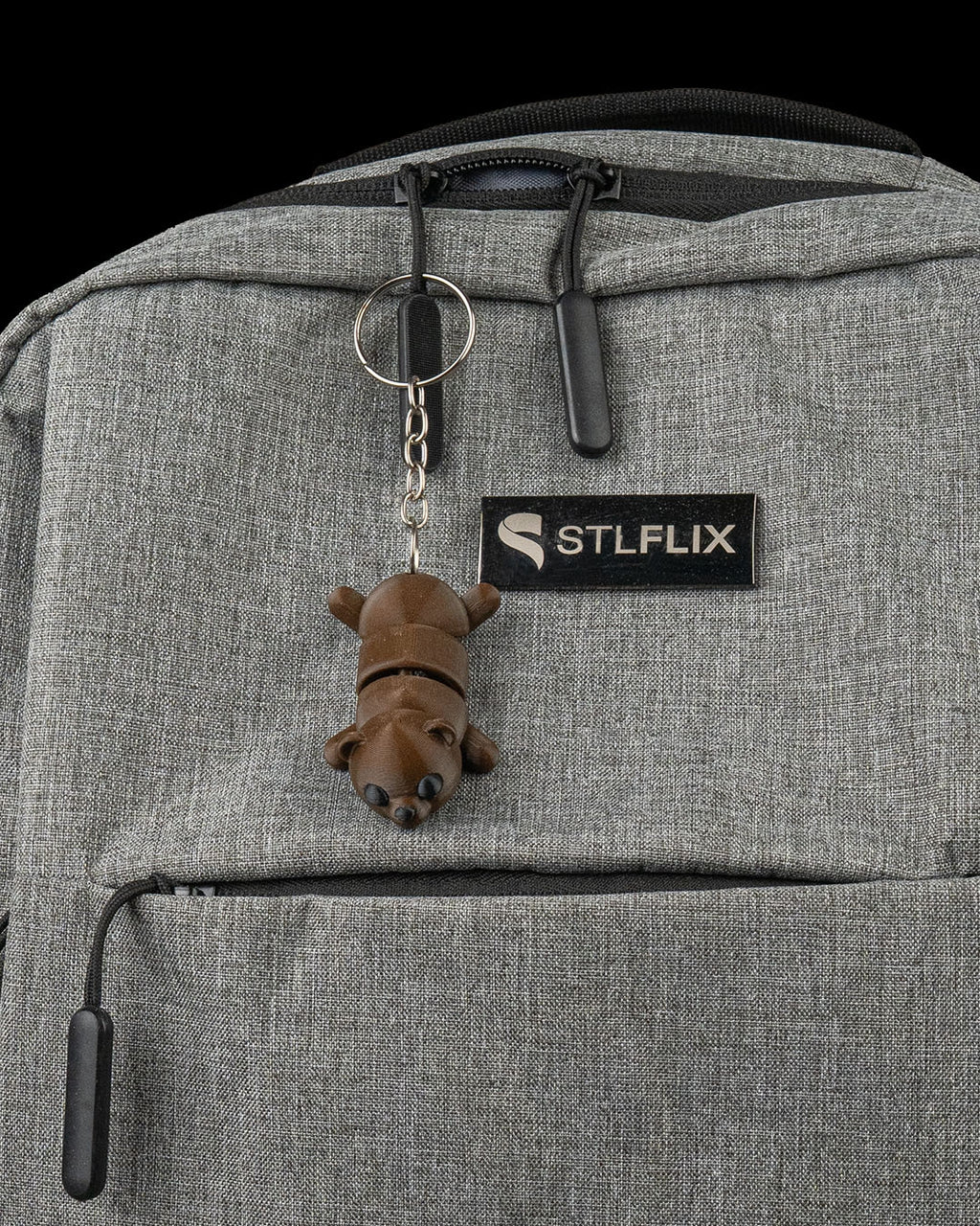 3D Printed Bear Sprawl — Statuette / Keychain