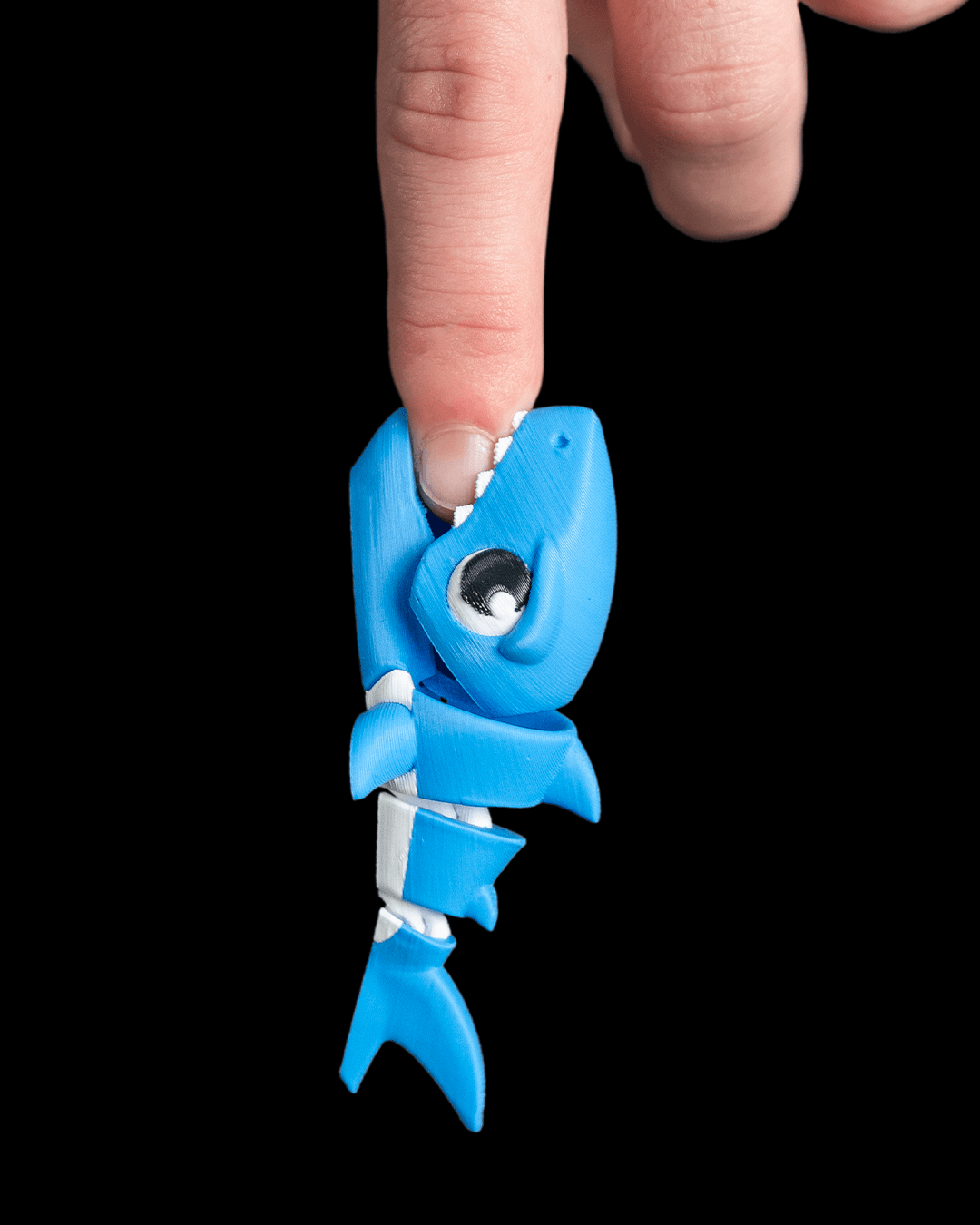 3D Printed Shark Bite Clip — Fidget Fin Finger Toy