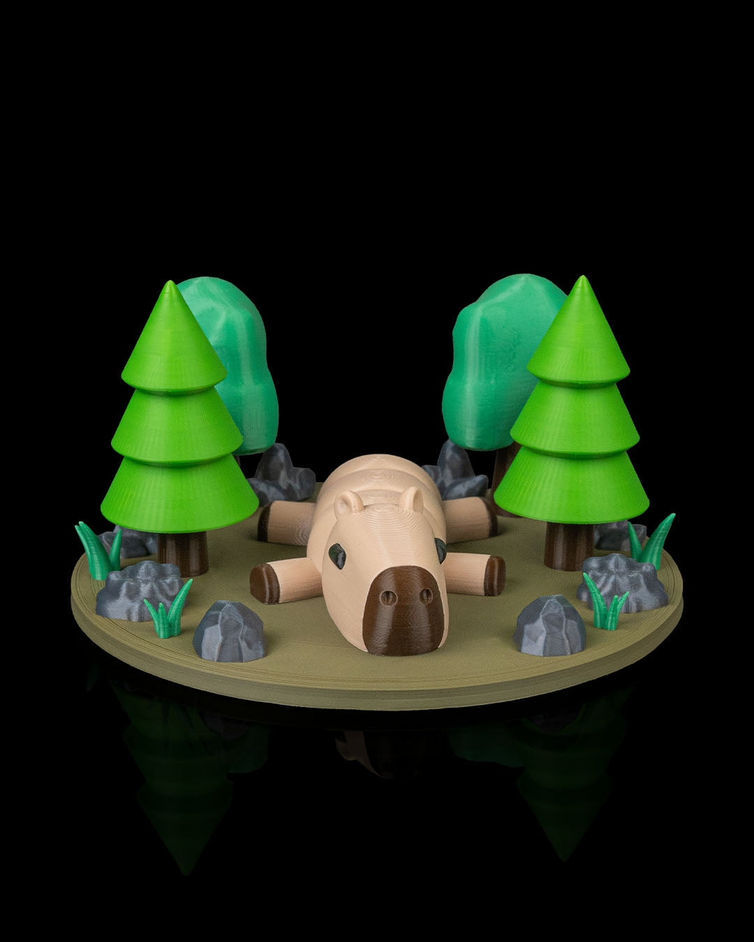 3D Printed Capybara Chill — Statuette / Keychain