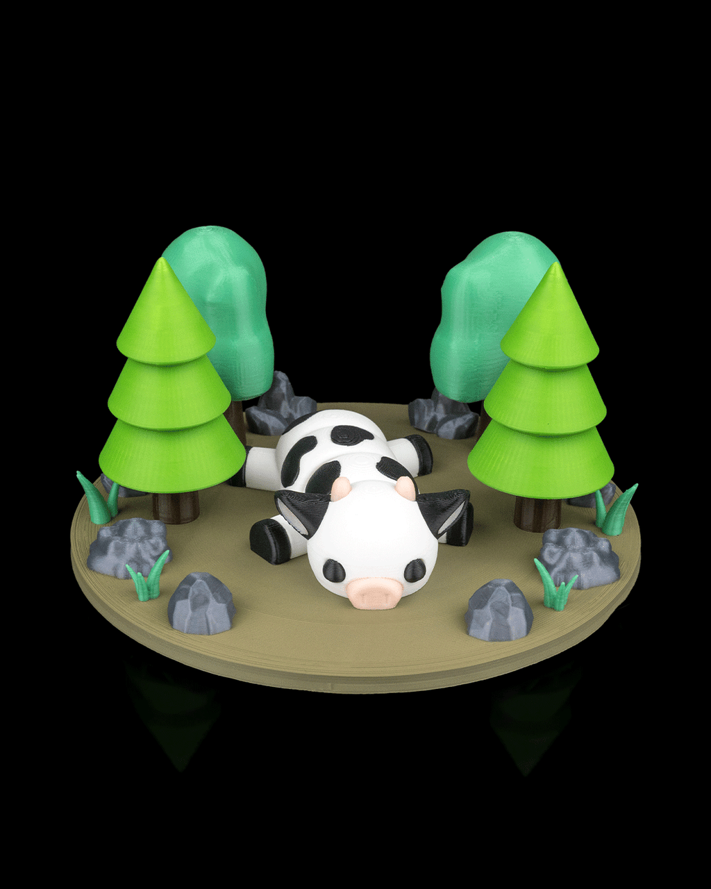 3D Printed Cow Cuddle — Decorative Collectible