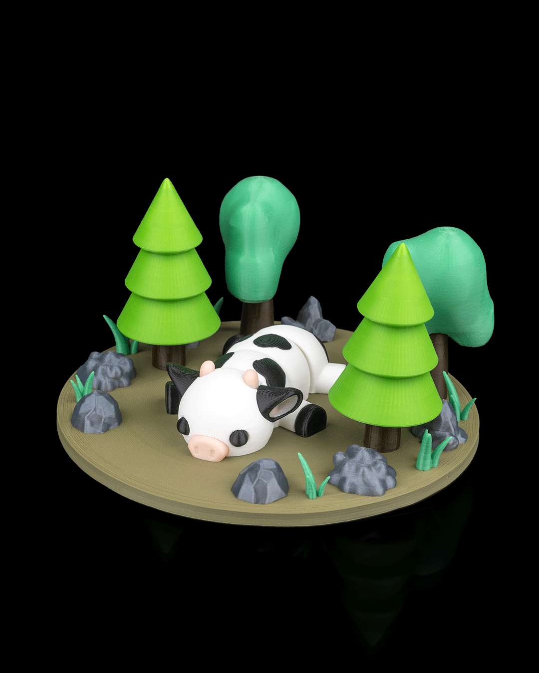 3D Printed Cow Cuddle — Decorative Collectible