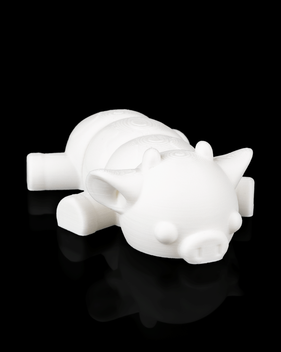 3D Printed Cow Cuddle — Decorative Collectible
