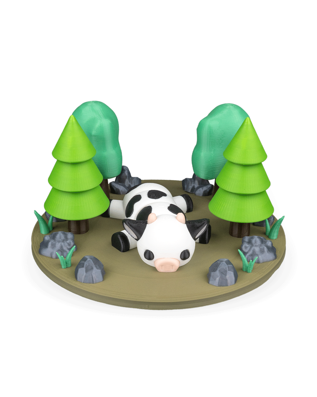 3D Printed Cow Cuddle — Decorative Collectible