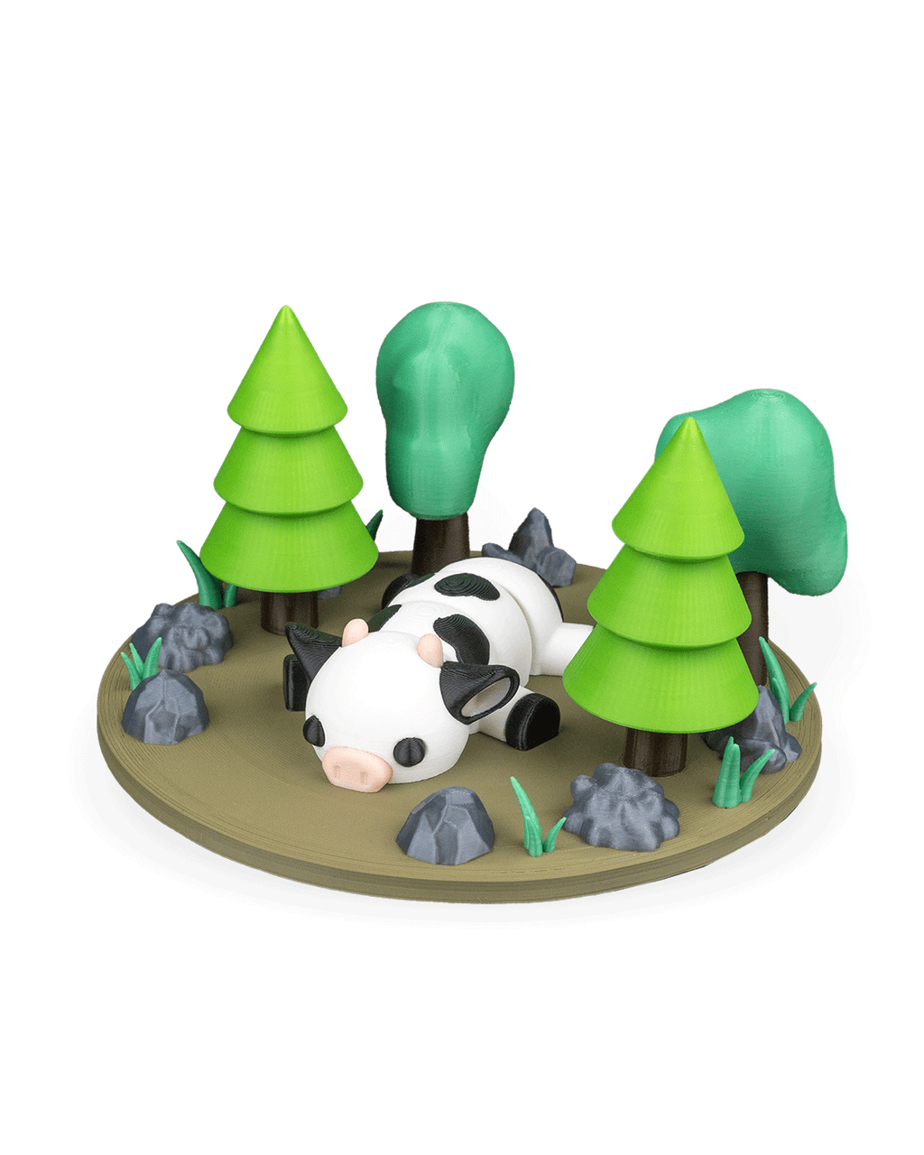 3D Printed Cow Cuddle — Decorative Collectible