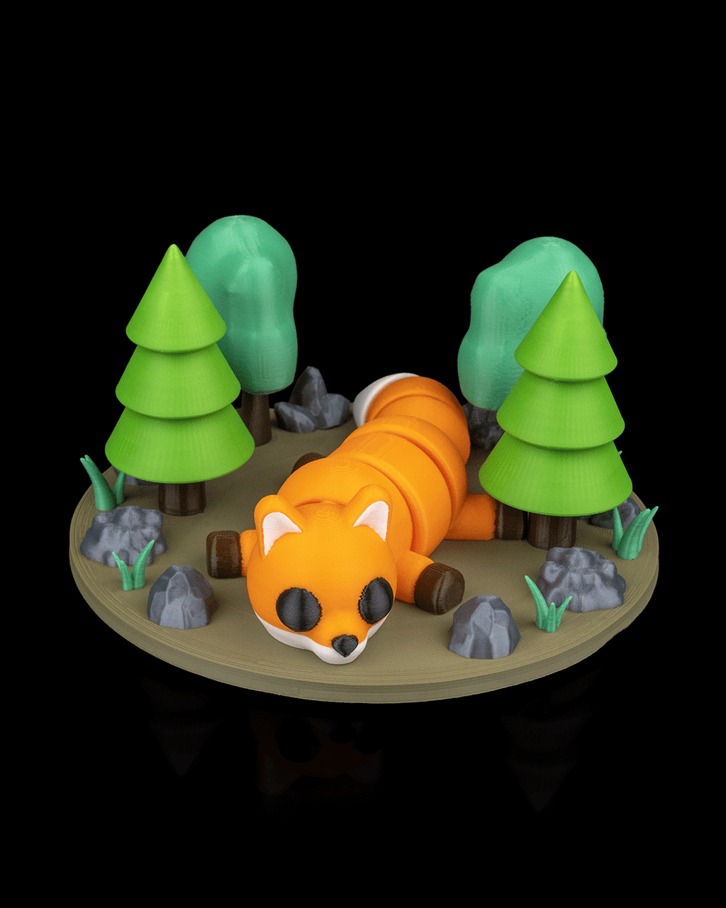 3D Printed Fox Linger — Decorative Collectible