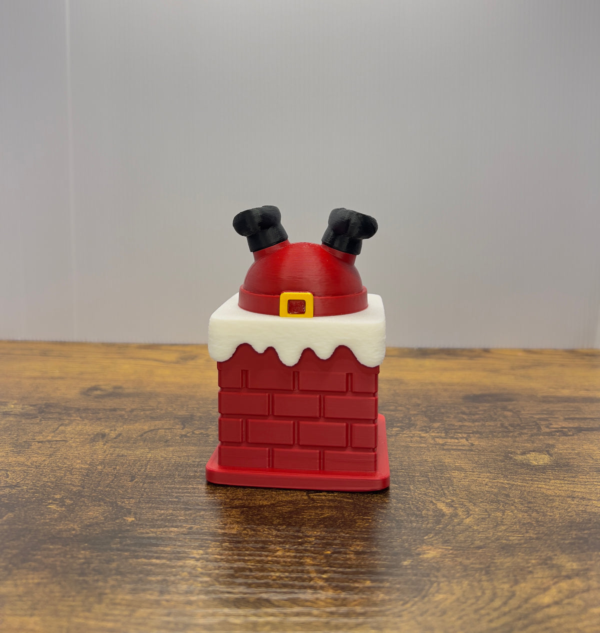 Santa Stuck in the Chimney Figurine – Festive Christmas Decor