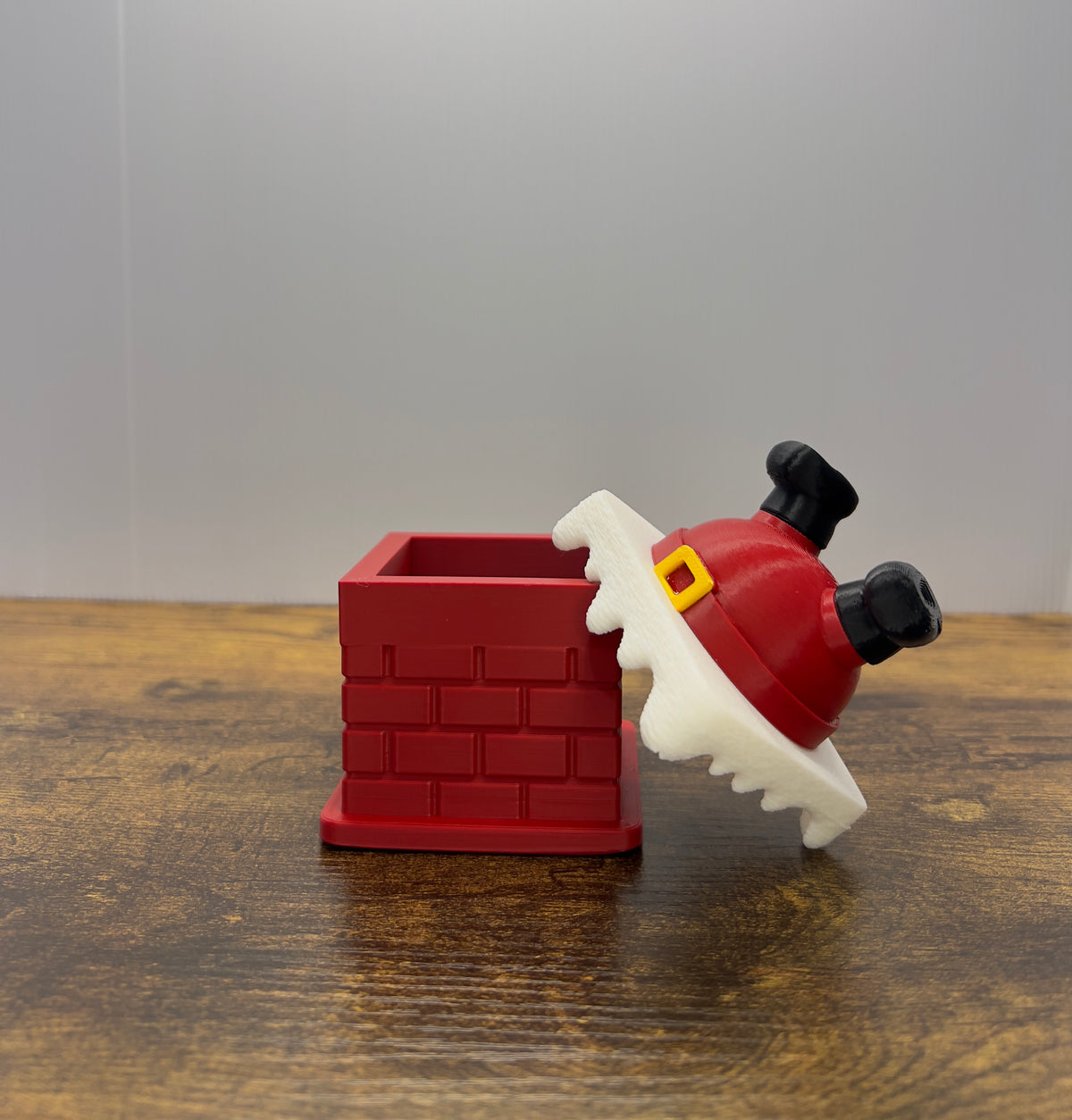 Santa Stuck in the Chimney Figurine – Festive Christmas Decor