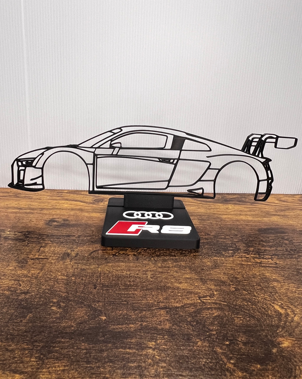 Audi R8 Wireframe Line Art Display Stand