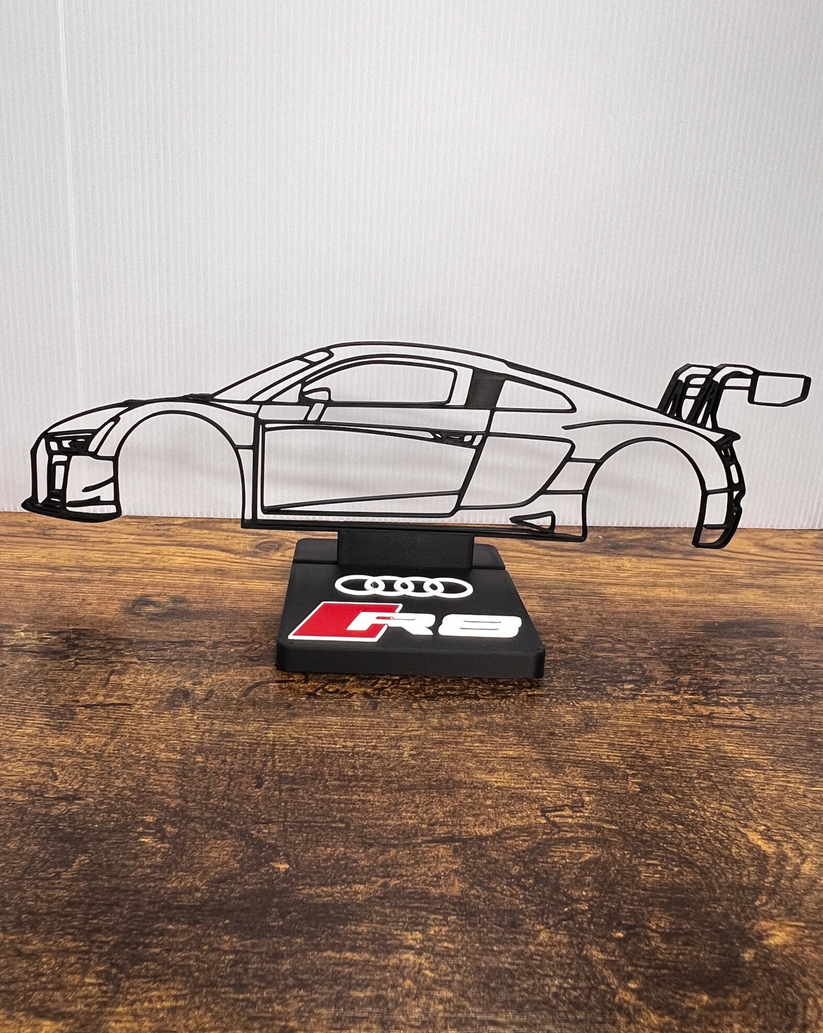 Audi R8 Wireframe Line Art Display Stand