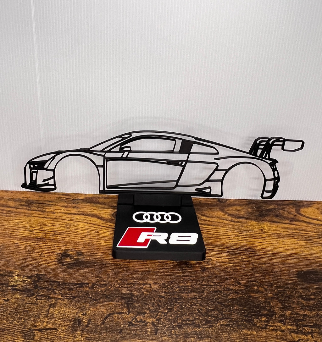 Audi R8 Wireframe Line Art Display Stand