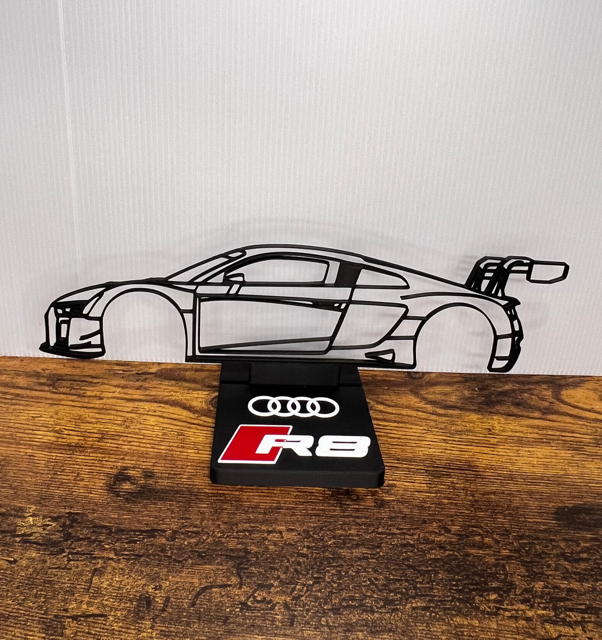 Audi R8 Wireframe Line Art Display Stand