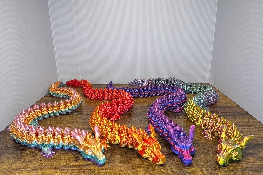Articulated Dragon — 50cm Poseable 3D Printed Fidget Figure