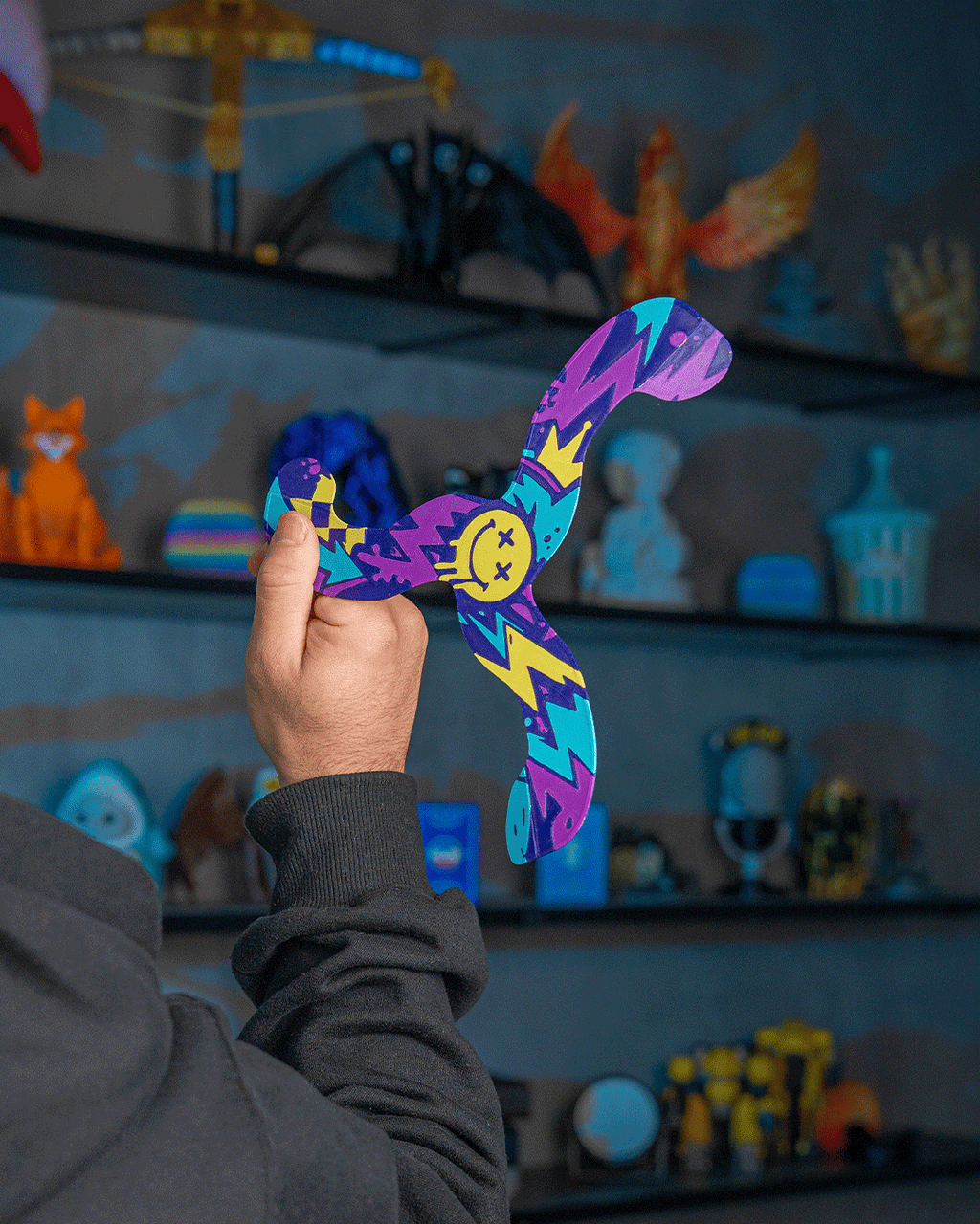 3D Printed Indoor Boomerang — Novelty Flying Toy