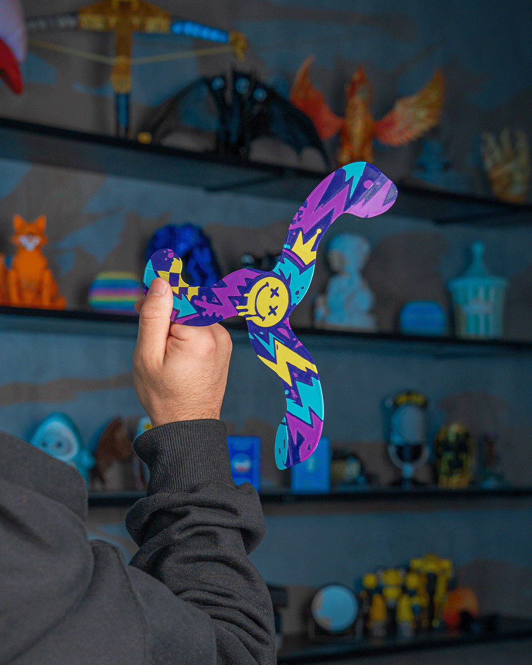 3D Printed Indoor Boomerang — Novelty Flying Toy