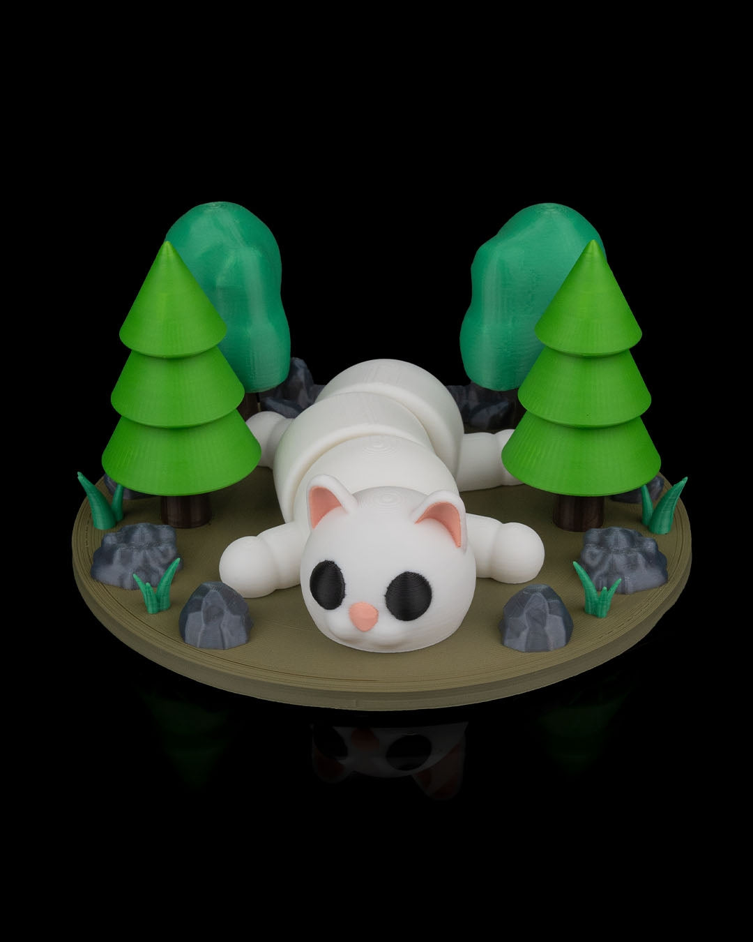 3D Printed Lazy Cat — Decorative Collectible