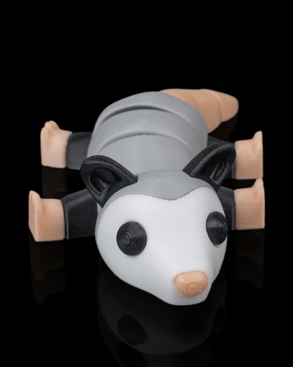 3D Printed Opossum Flop — Statuette / Keychain