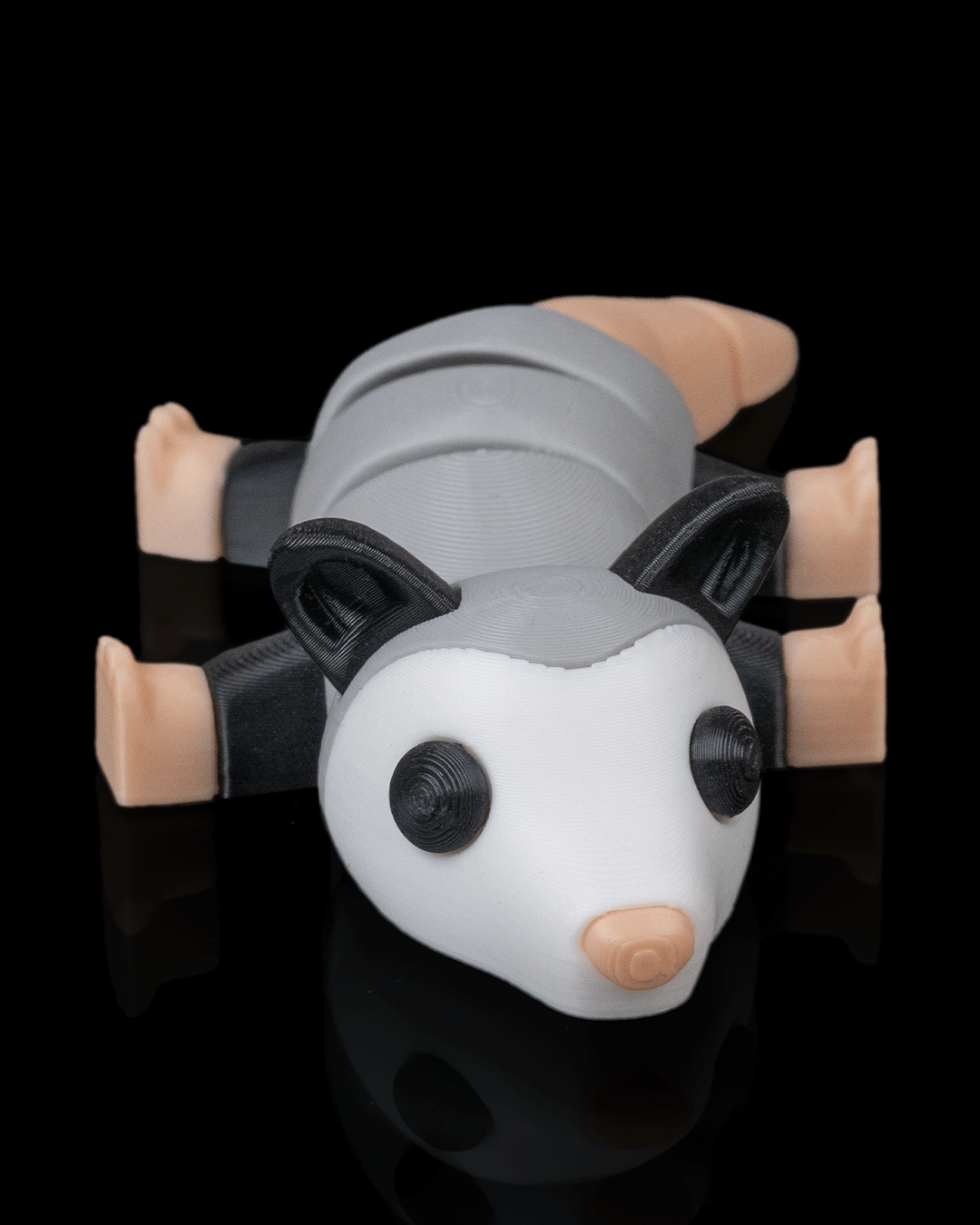 3D Printed Opossum Flop — Statuette / Keychain