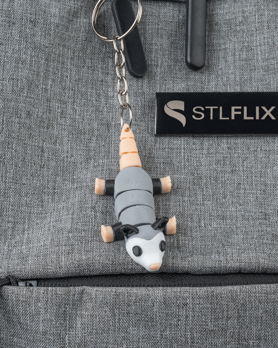 3D Printed Opossum Flop — Statuette / Keychain