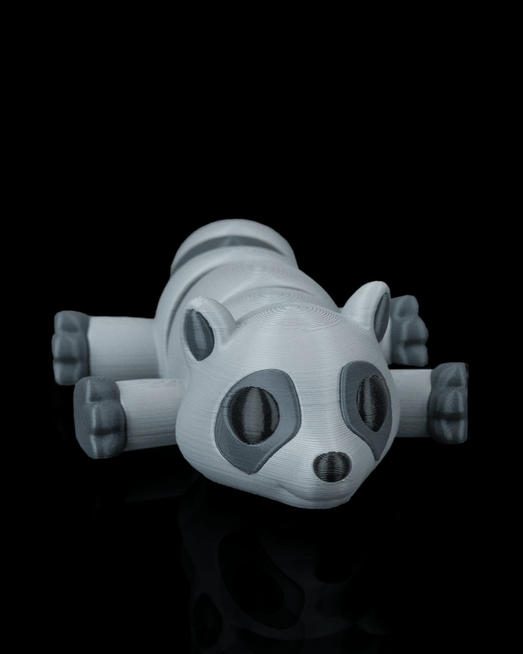 3D Printed Raccoon Laze — Statuette / Keychain