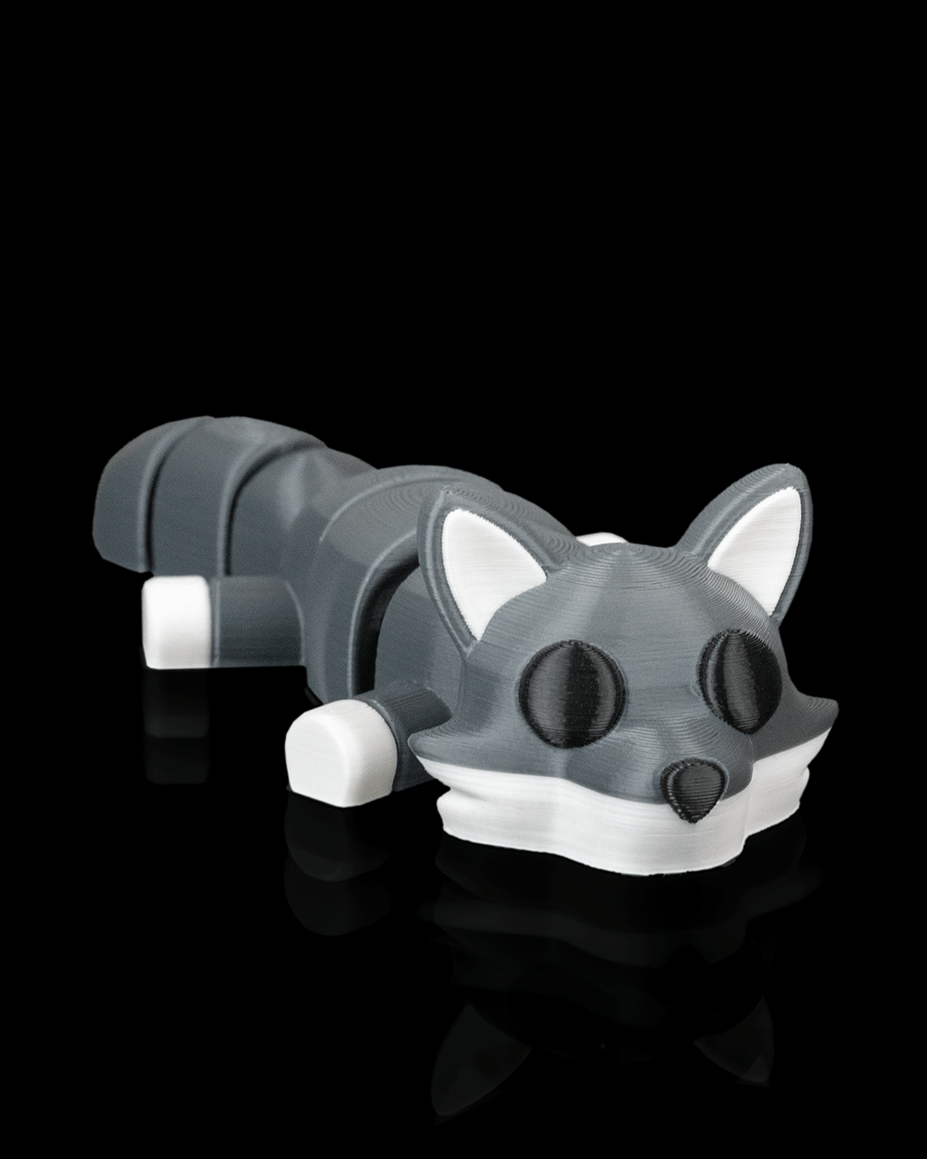 3D Printed Wolf Rest — Statuette / Keychain