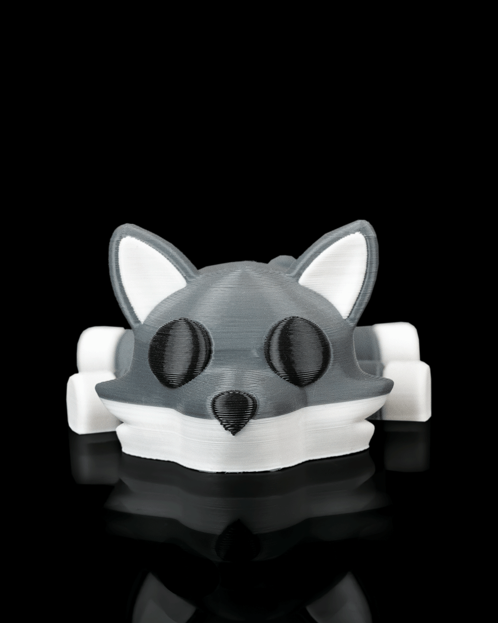 3D Printed Wolf Rest — Statuette / Keychain