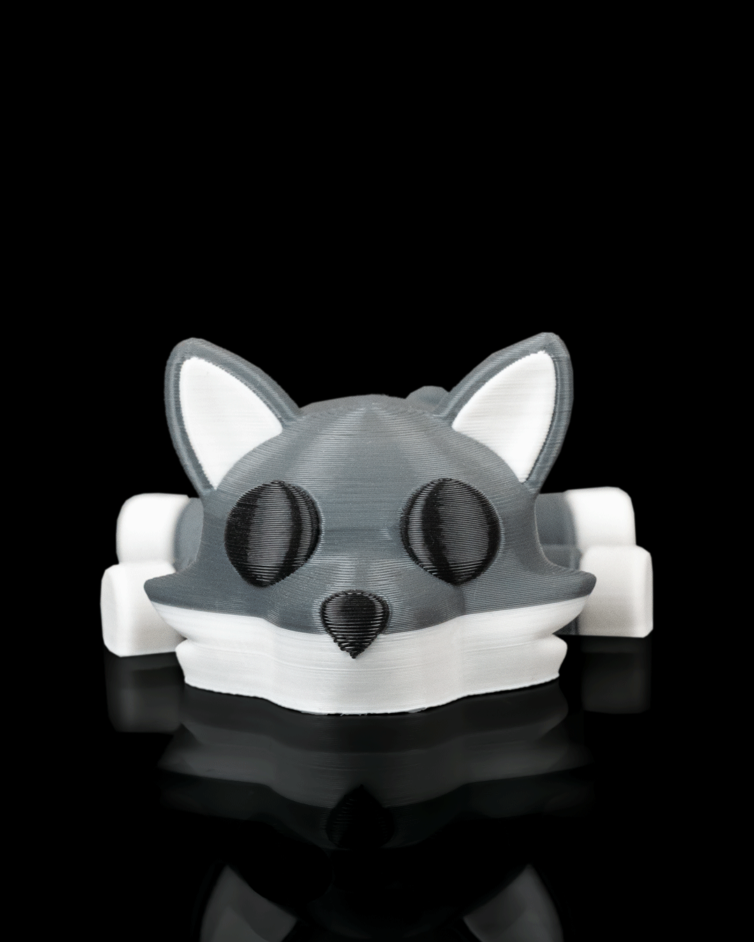 3D Printed Wolf Rest — Statuette / Keychain