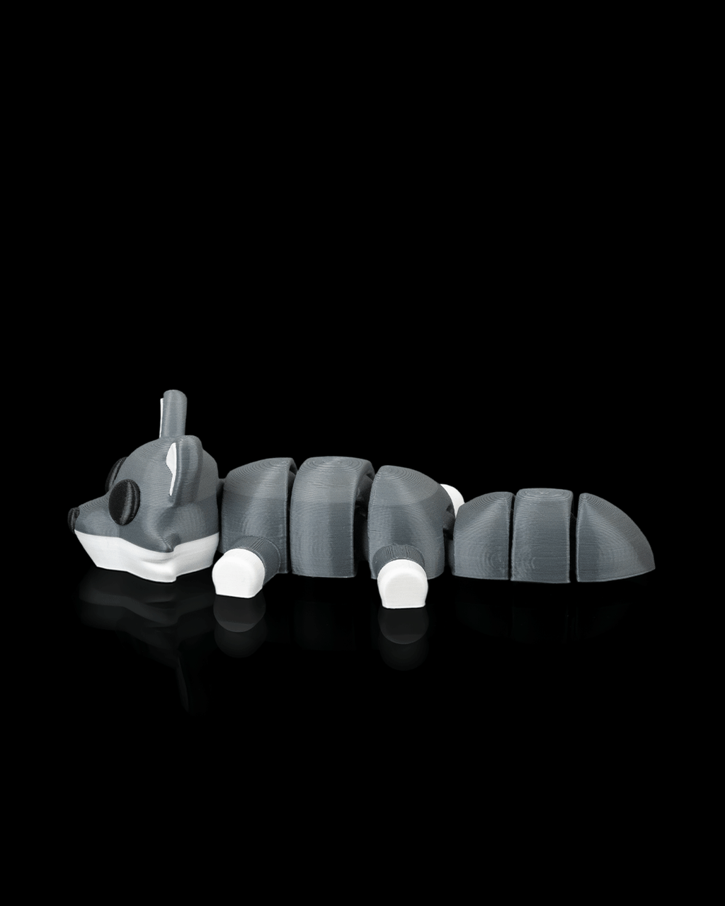 3D Printed Wolf Rest — Statuette / Keychain