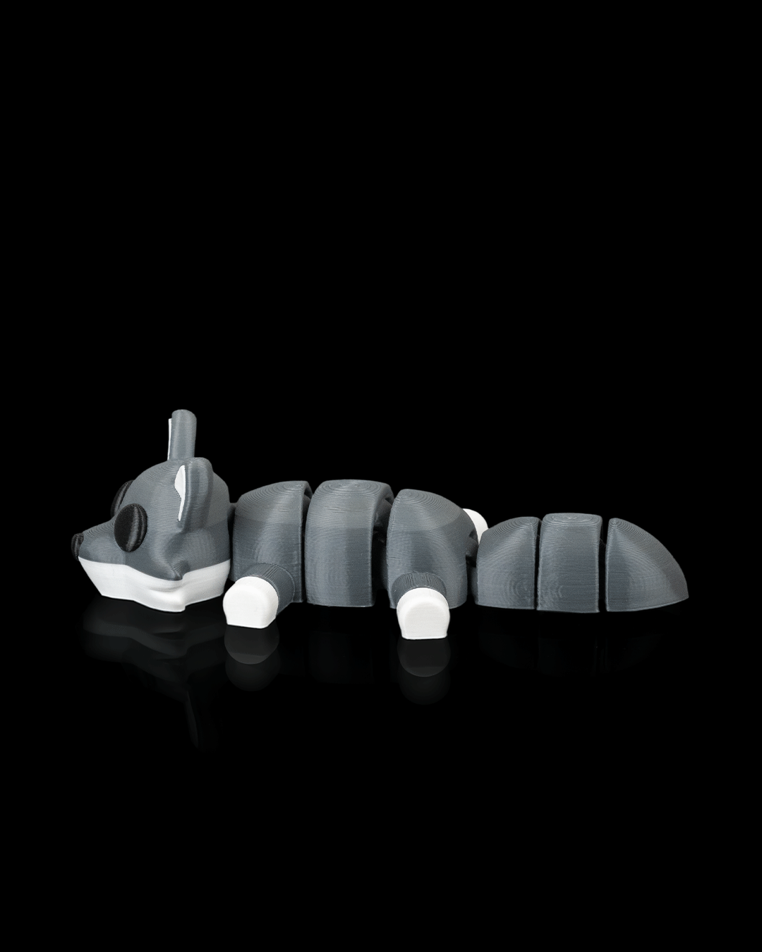 3D Printed Wolf Rest — Statuette / Keychain