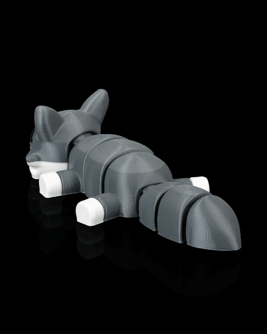 3D Printed Wolf Rest — Statuette / Keychain