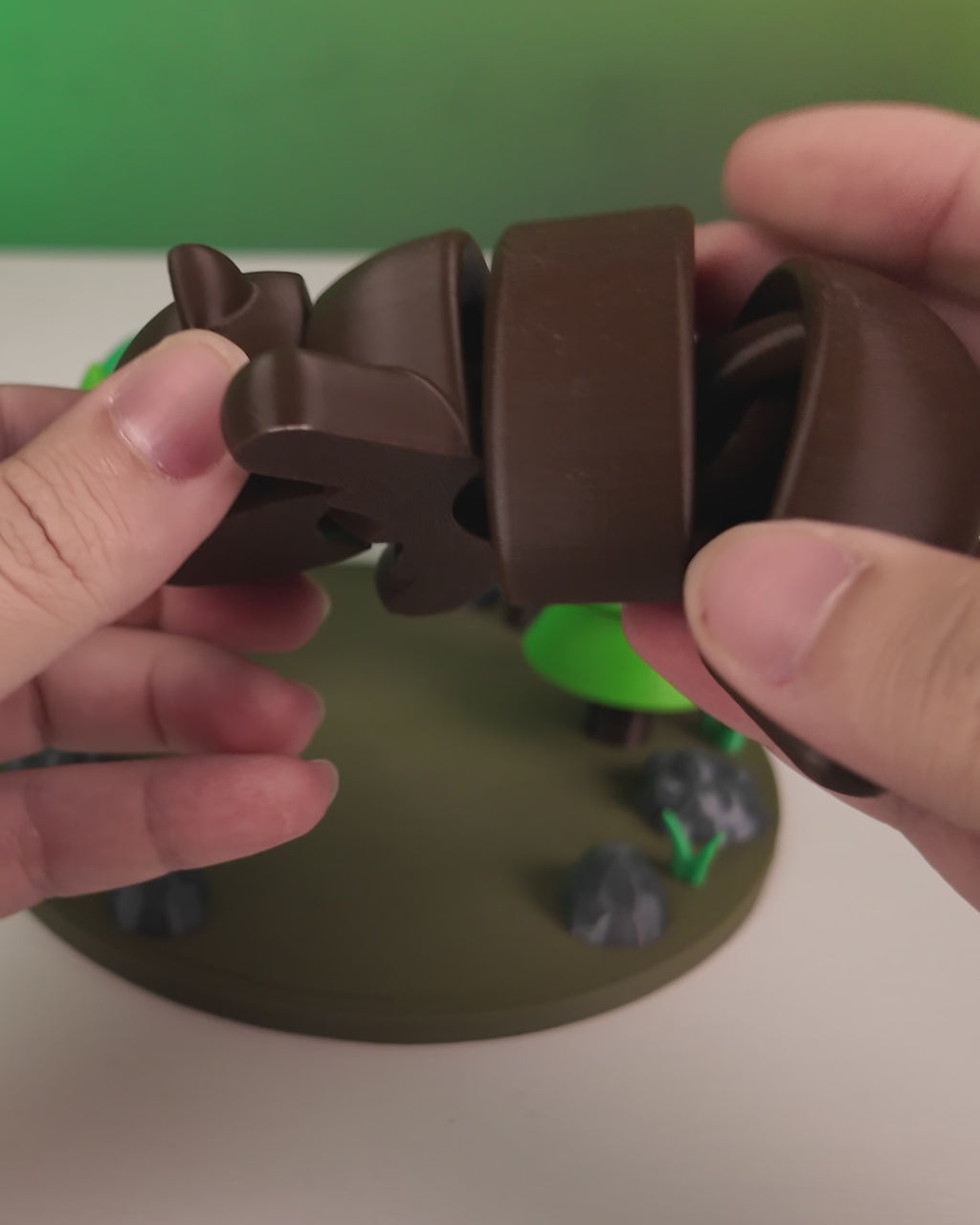 3D Printed Bear Sprawl — Statuette / Keychain