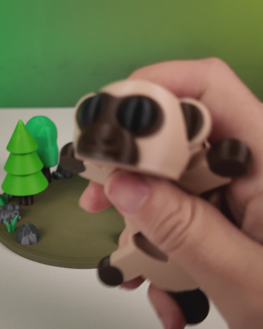 3D Printed Monkey Pause — Statuette / Keychain