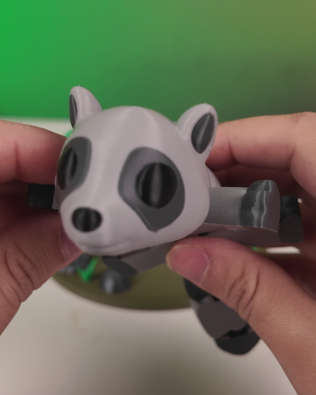 3D Printed Raccoon Laze — Statuette / Keychain